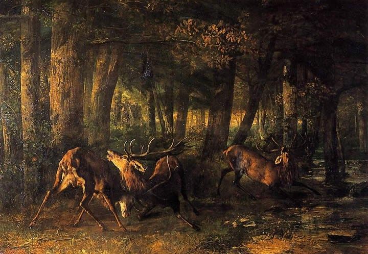 Gustave Courbet Battle of the Stags